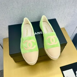 AI-powered green CHANEL Spring deal beige calfskin fabric espadrilles