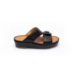 Alfi Kids Boy's Black Calf Sandal