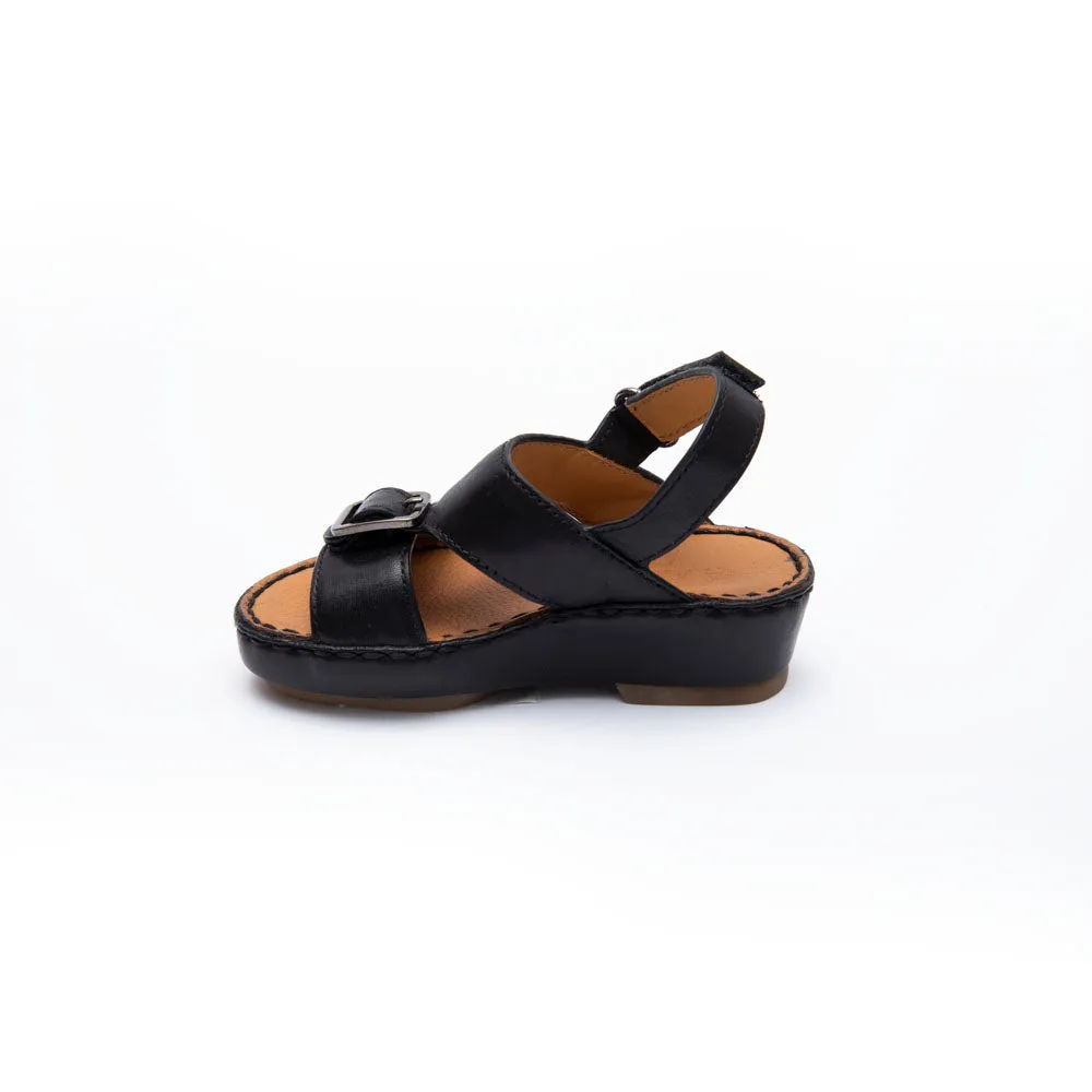 Alfi Kids Boy's Black Calf Sandal
