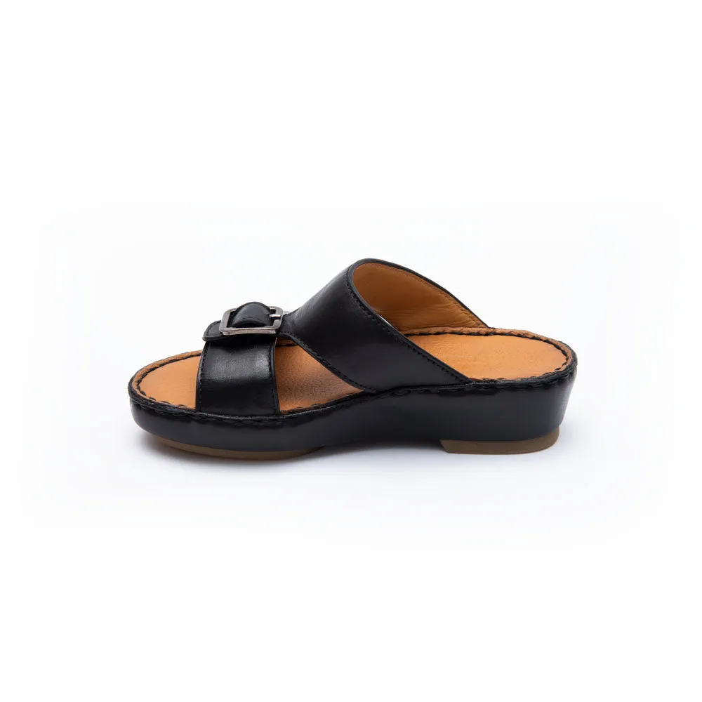 Alfi Kids Boy's Black Calf Sandal