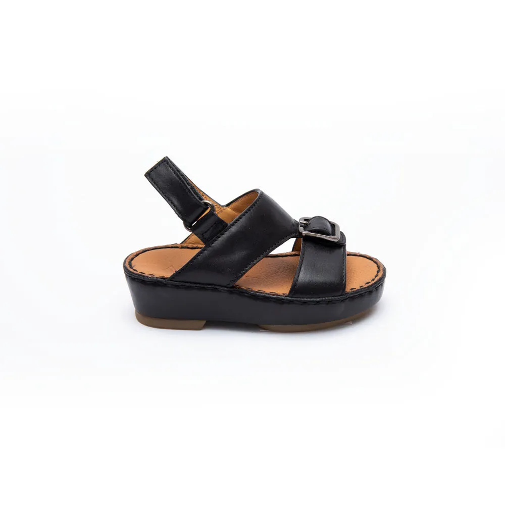 Alfi Kids Boy's Black Calf Sandal