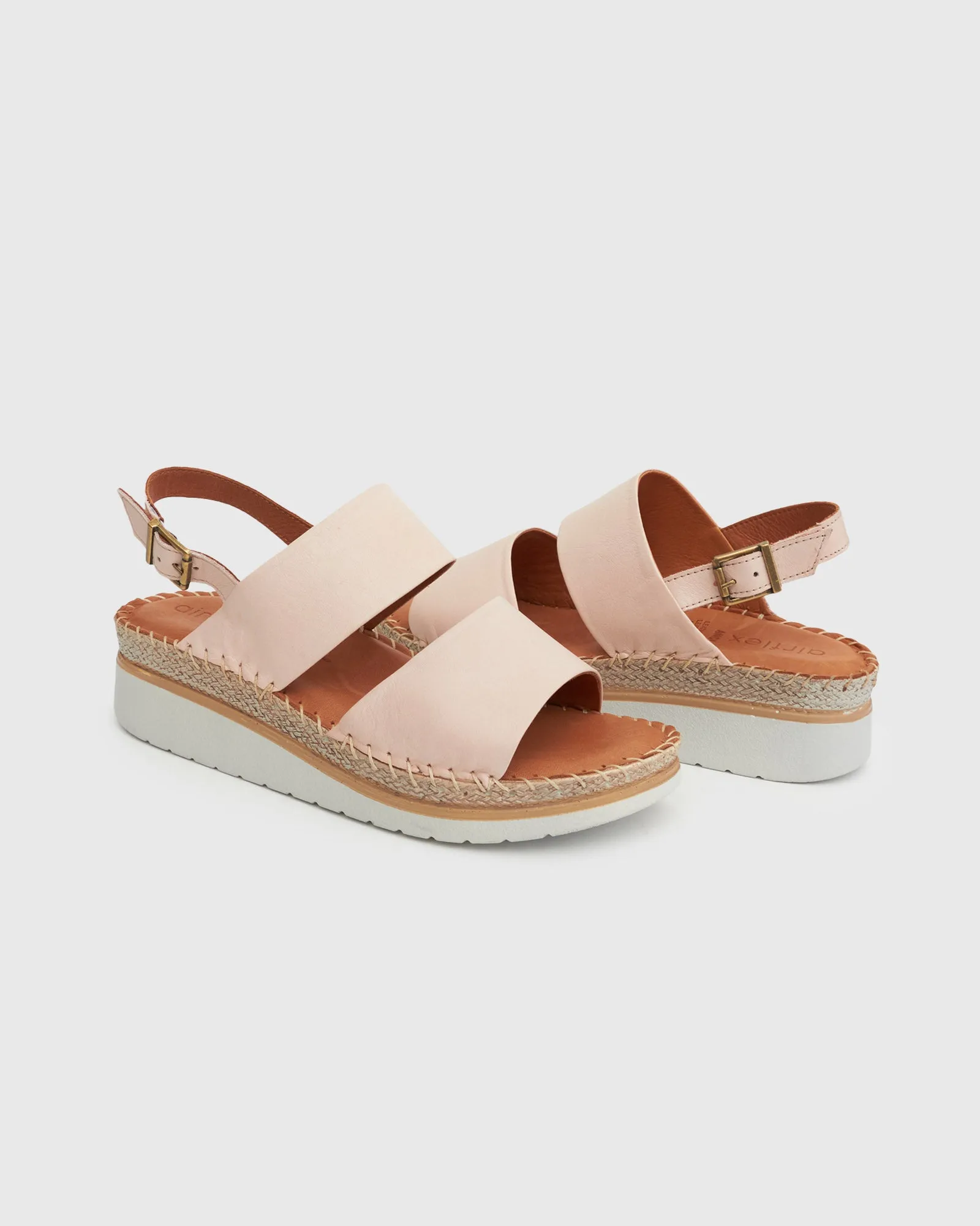 ANDY Leather Slingback Wedge Espadrilles