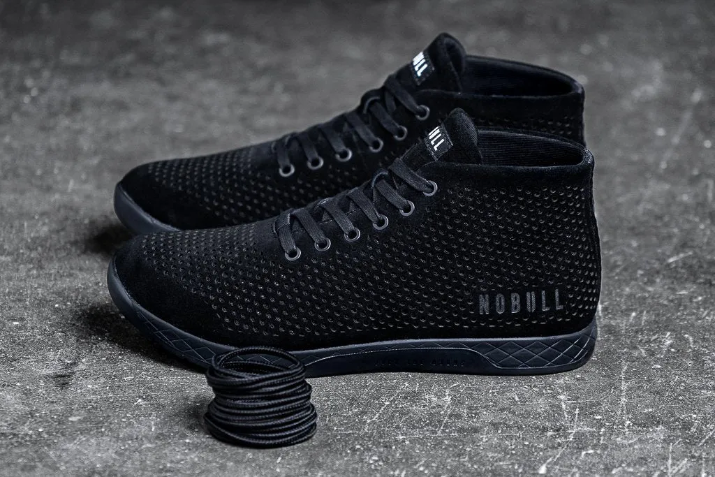 BLACK SUEDE MID TRAINER (MEN'S)