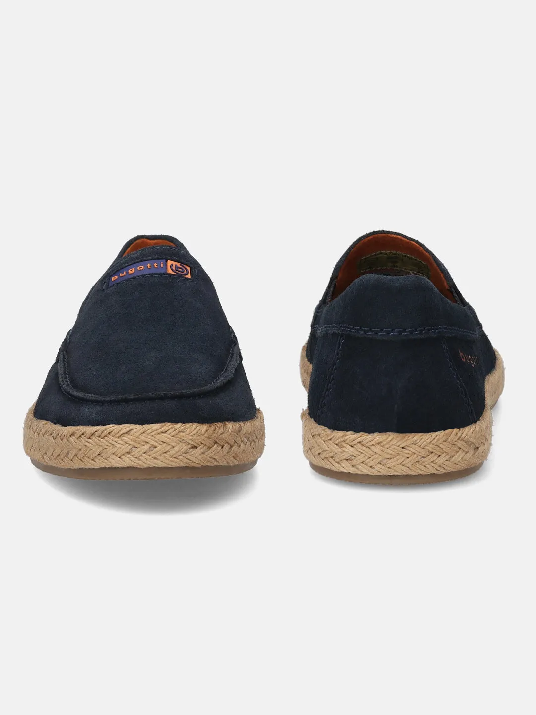 bugatti Dark Blue Premium Leather  Slip On