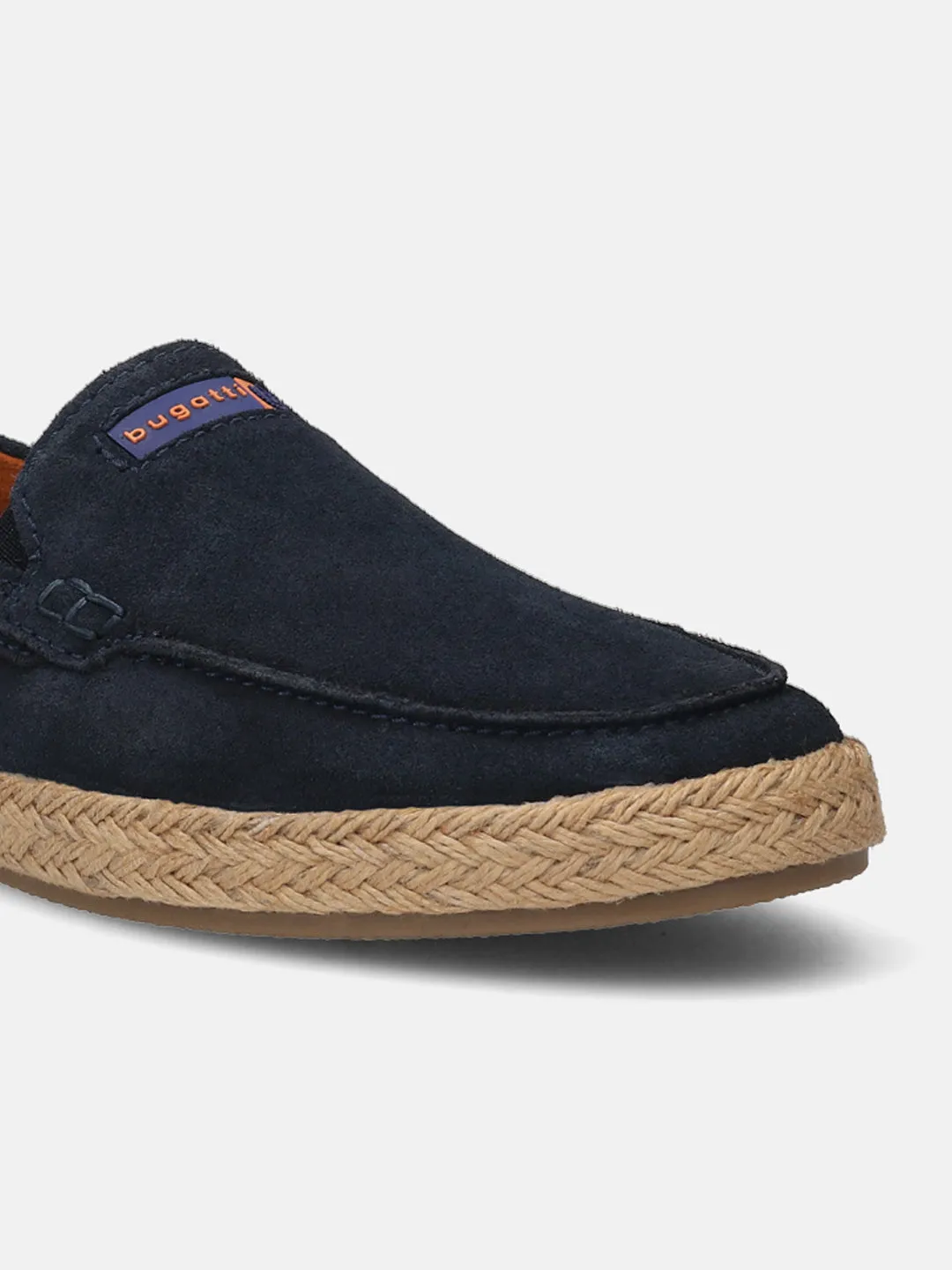 bugatti Dark Blue Premium Leather  Slip On