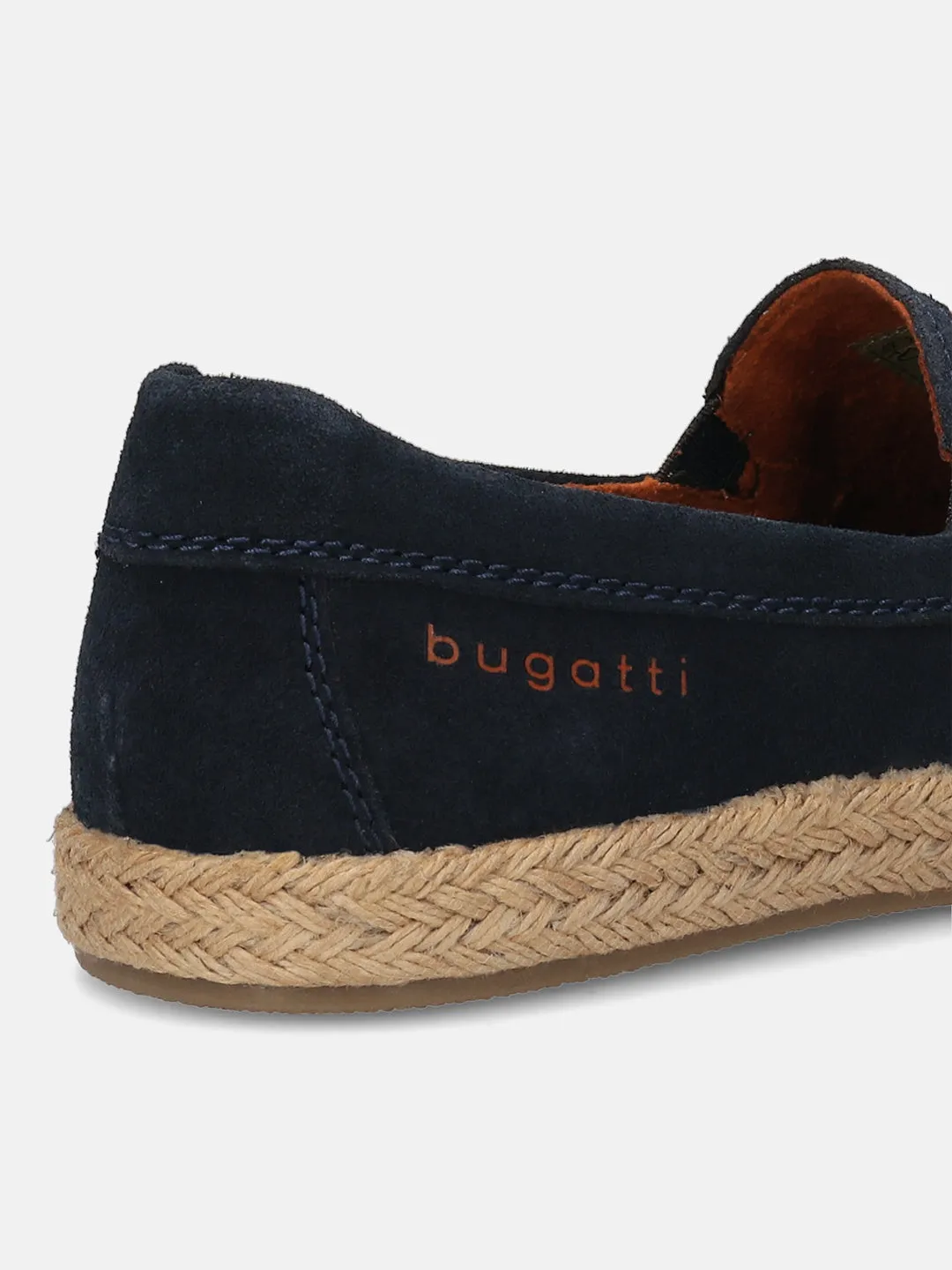 bugatti Dark Blue Premium Leather  Slip On