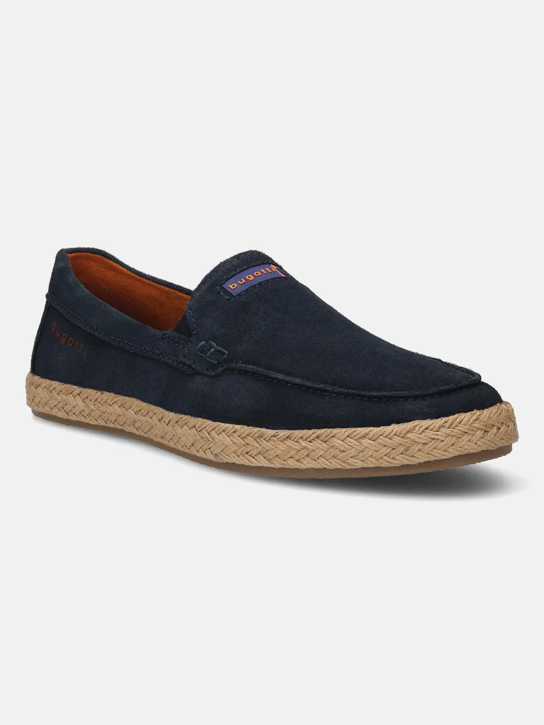 bugatti Dark Blue Premium Leather  Slip On