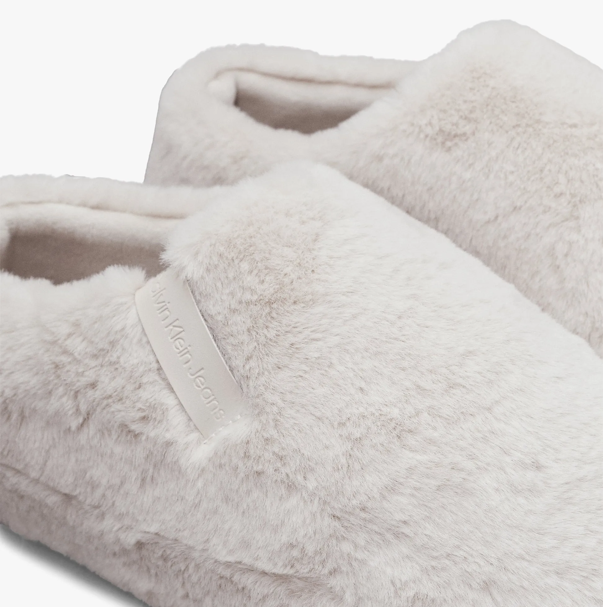 Calvin Klein HOME ANKLE Womens Mule Slippers Triple Eggshell