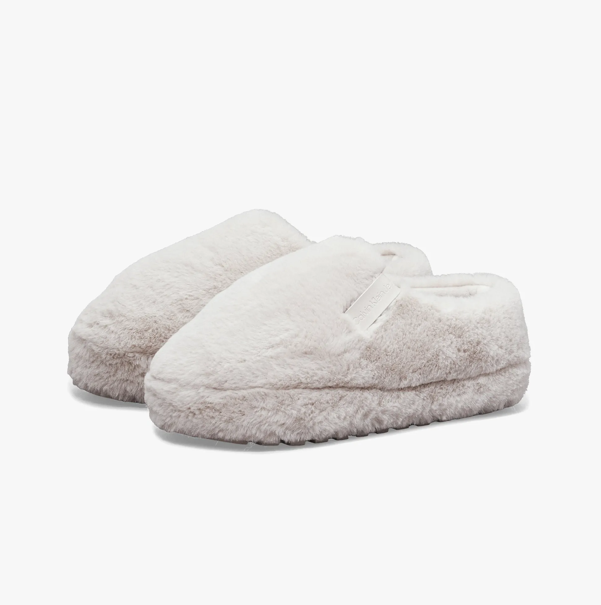 Calvin Klein HOME ANKLE Womens Mule Slippers Triple Eggshell