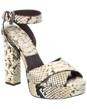 Cannon Runway Python-Embossed Leather Platform Sandal