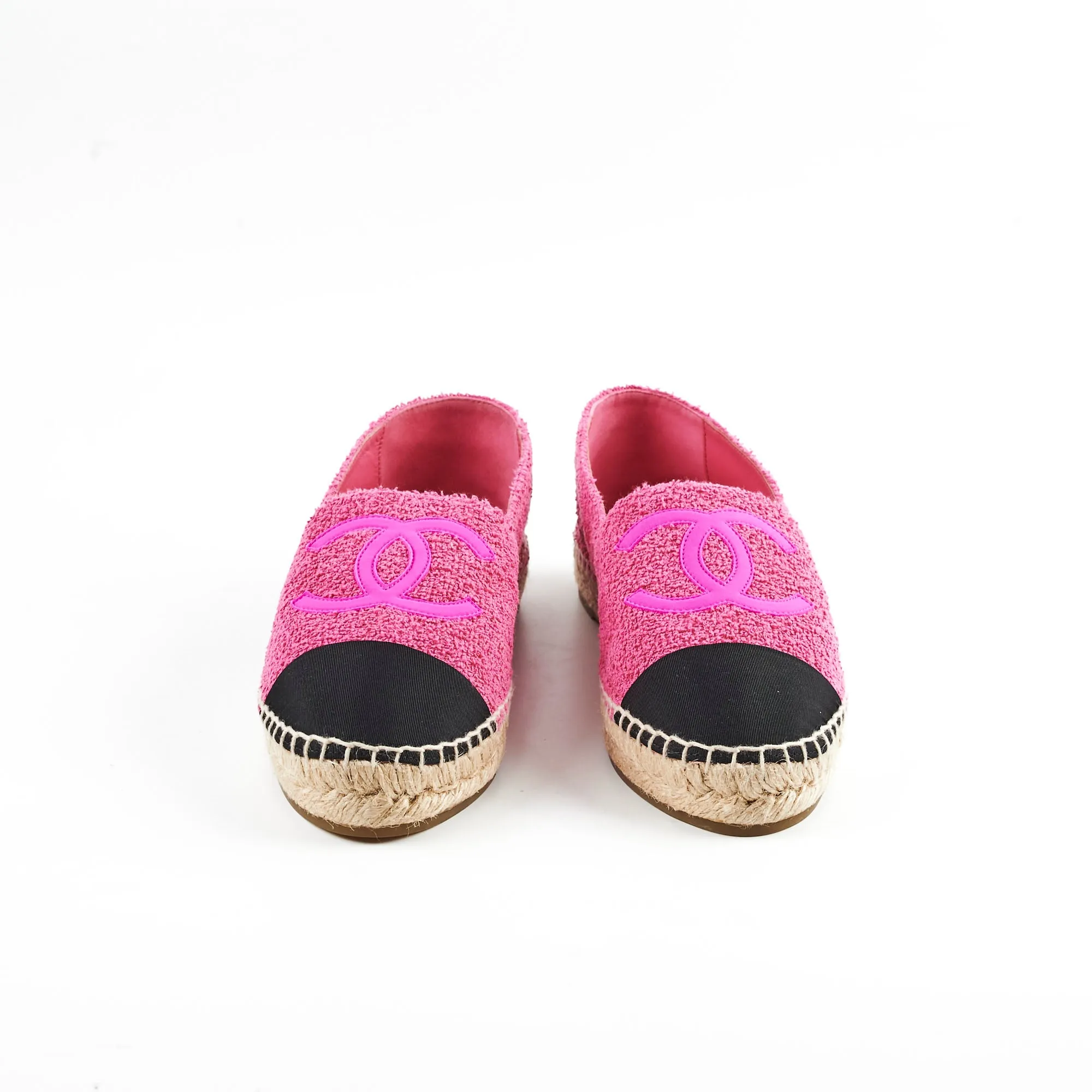 Chanel Fabric Espadrilles Pink Size 42