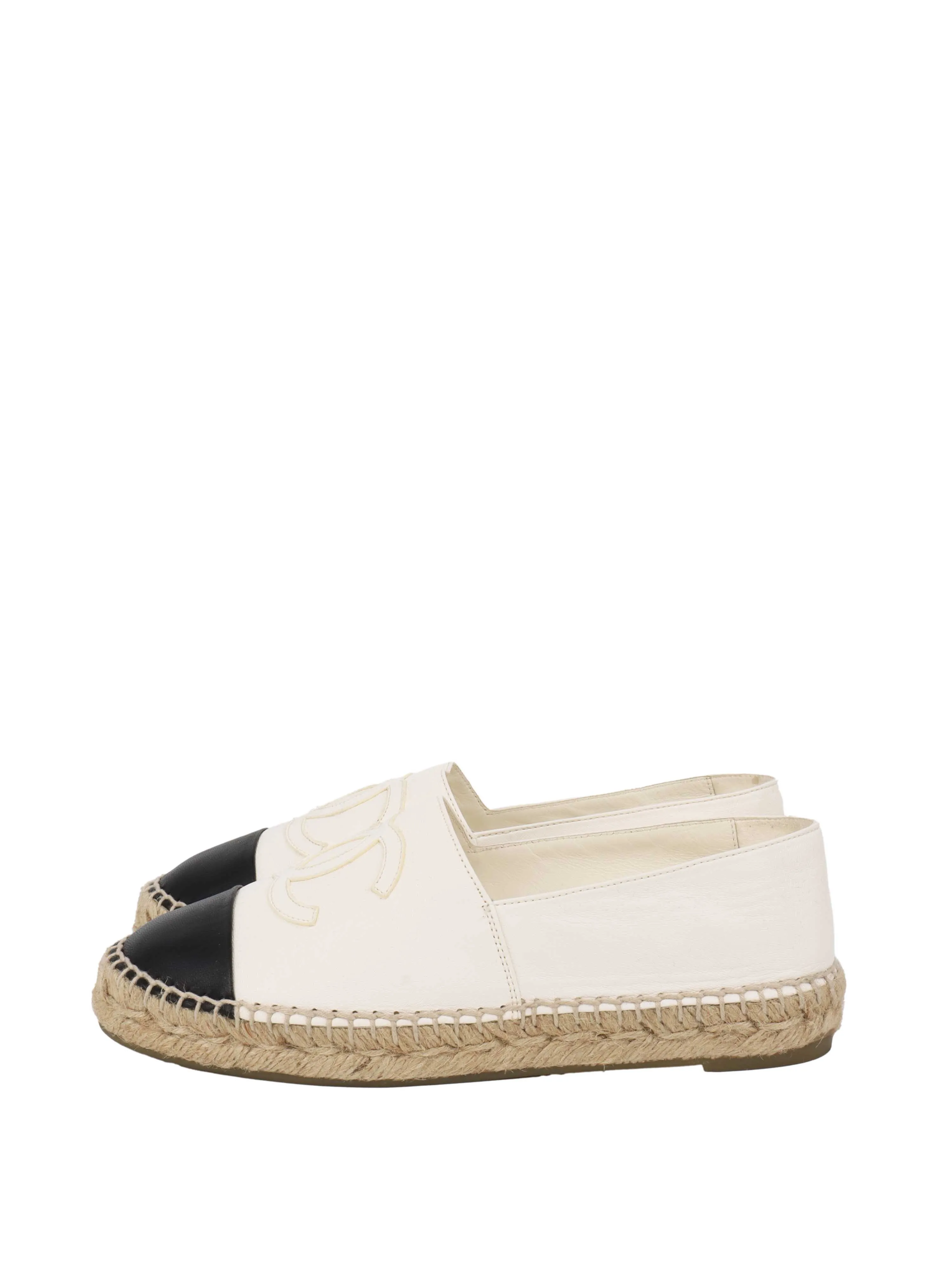 Chanel White Espadrilles.