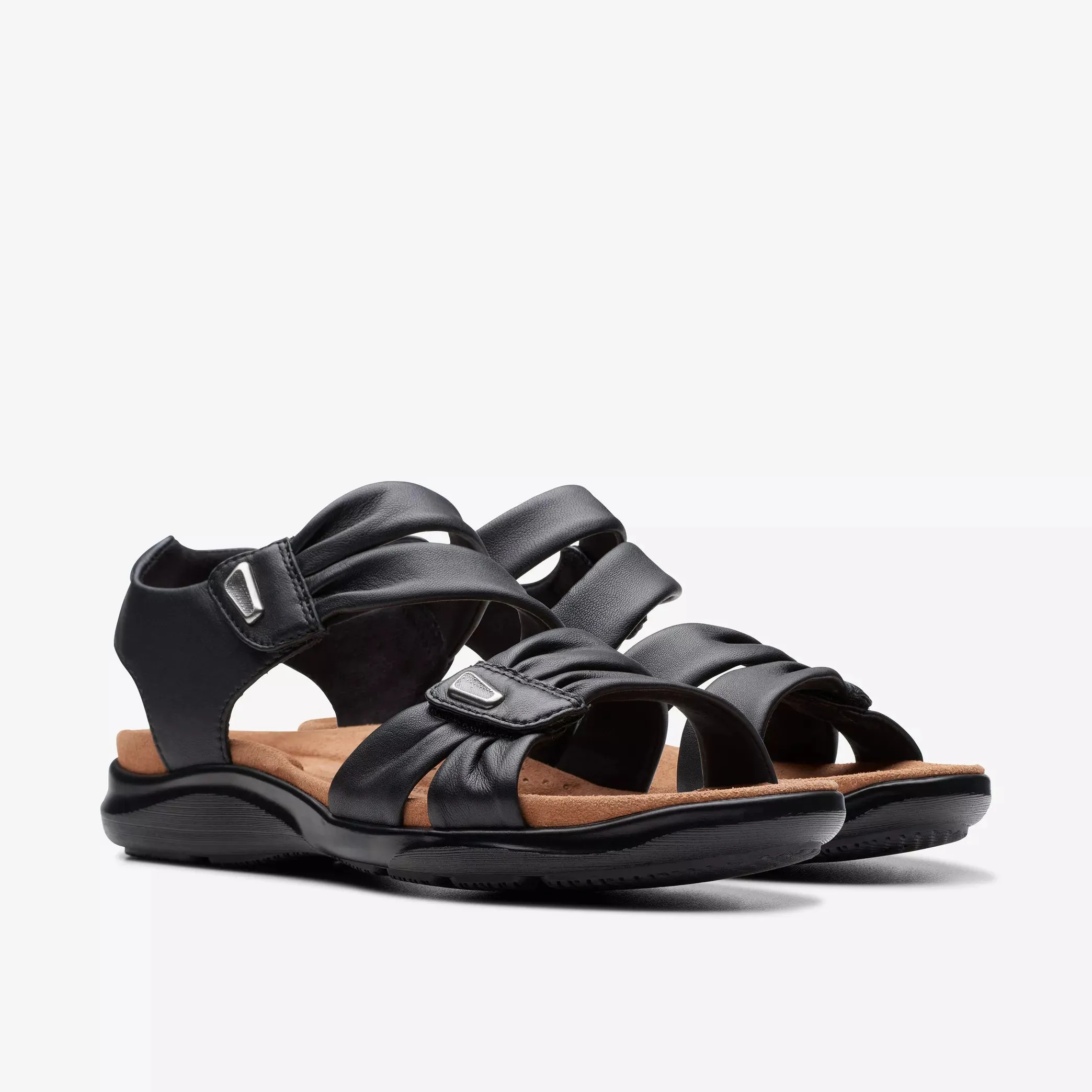 Clarks Kitly Ave Women’s Sandal – Black Leather
