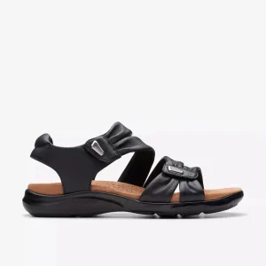 Clarks Kitly Ave Women’s Sandal – Black Leather