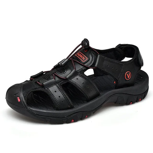Classic Men Soft Sandals Comfortable Men Summer Shoes Leather Sandals Big Size Soft Sandals Men Roman Comfortable Men Summer