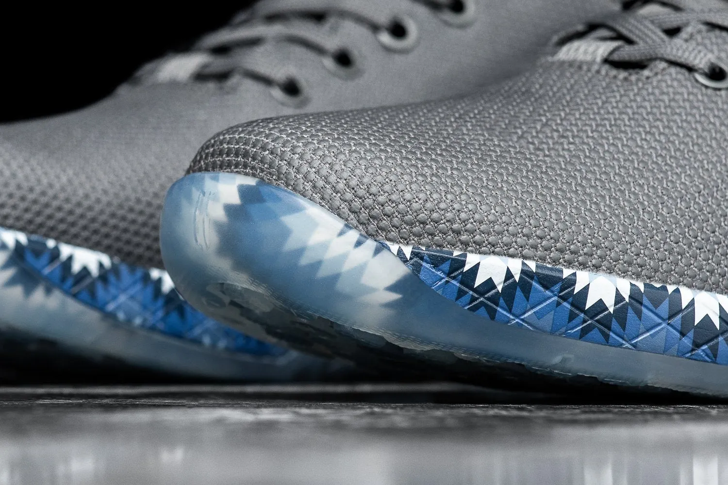 DARK GREY BLUE PATCHWORK TRAINER (WOMEN'S)
