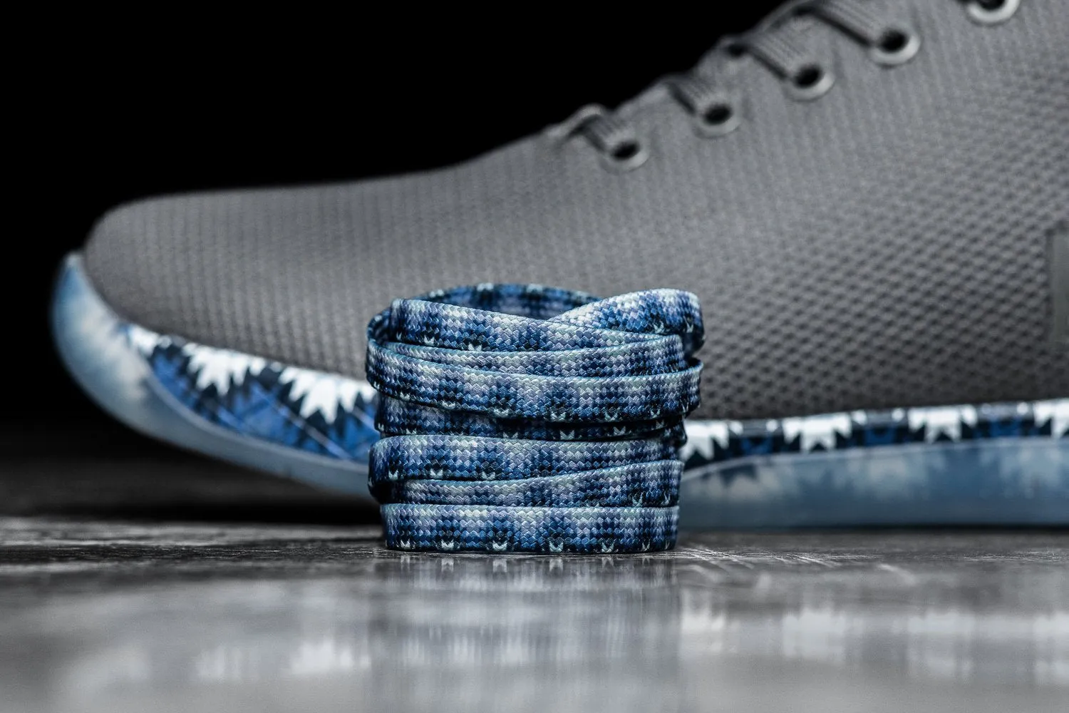 DARK GREY BLUE PATCHWORK TRAINER (WOMEN'S)