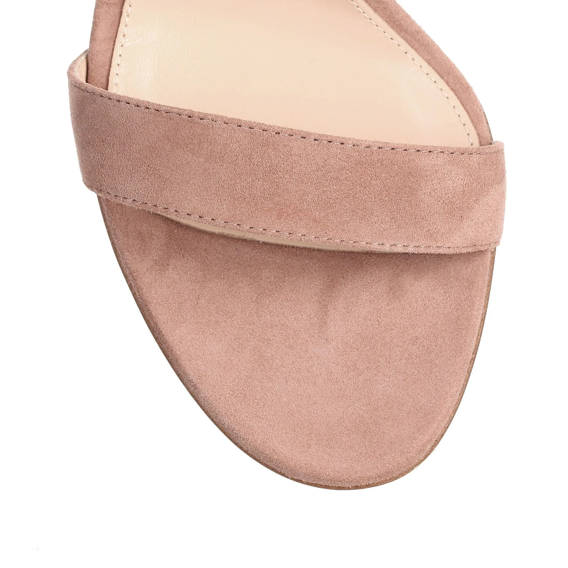 Dark nude suede Portofino sandal