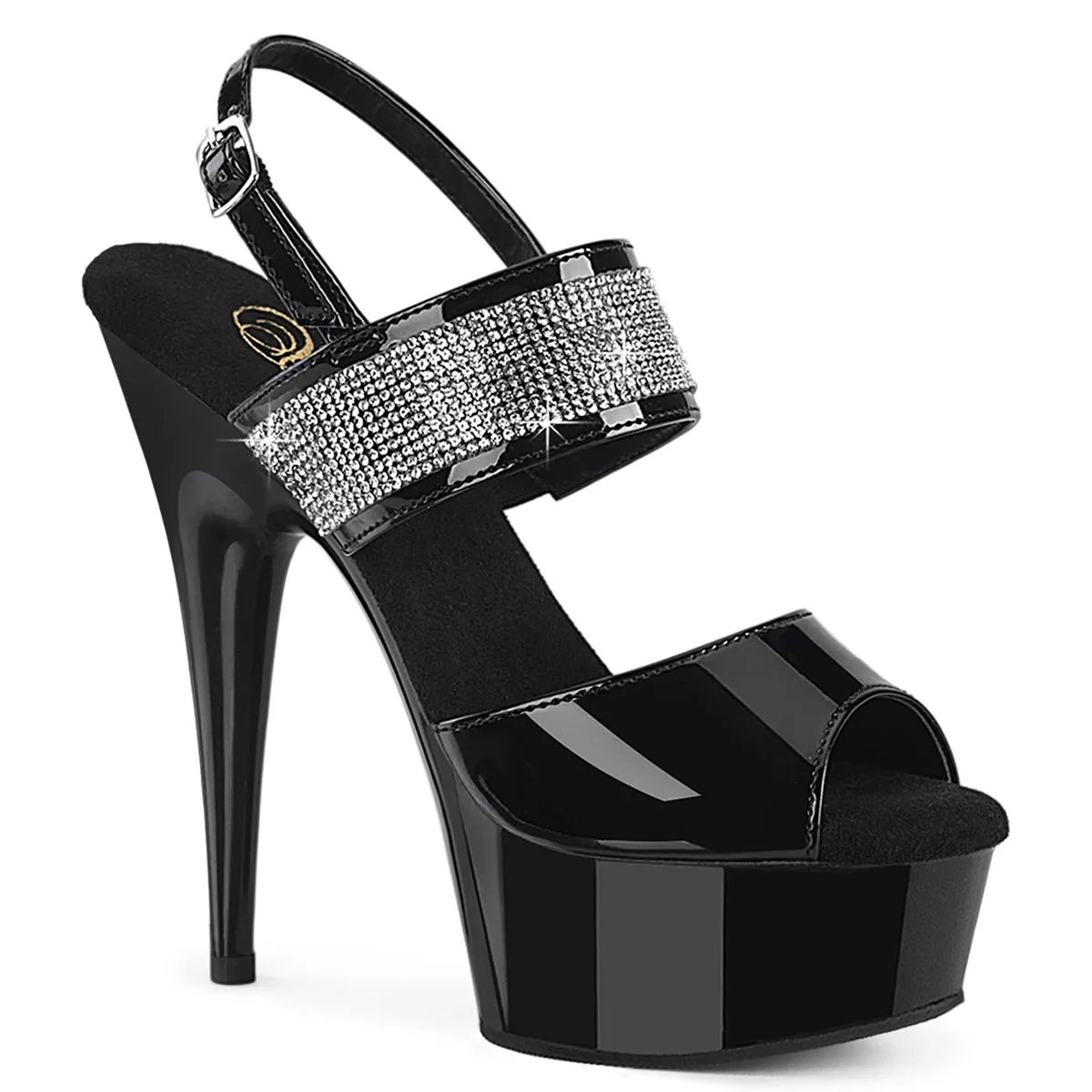 DELIGHT-639 - Black Patent Heels
