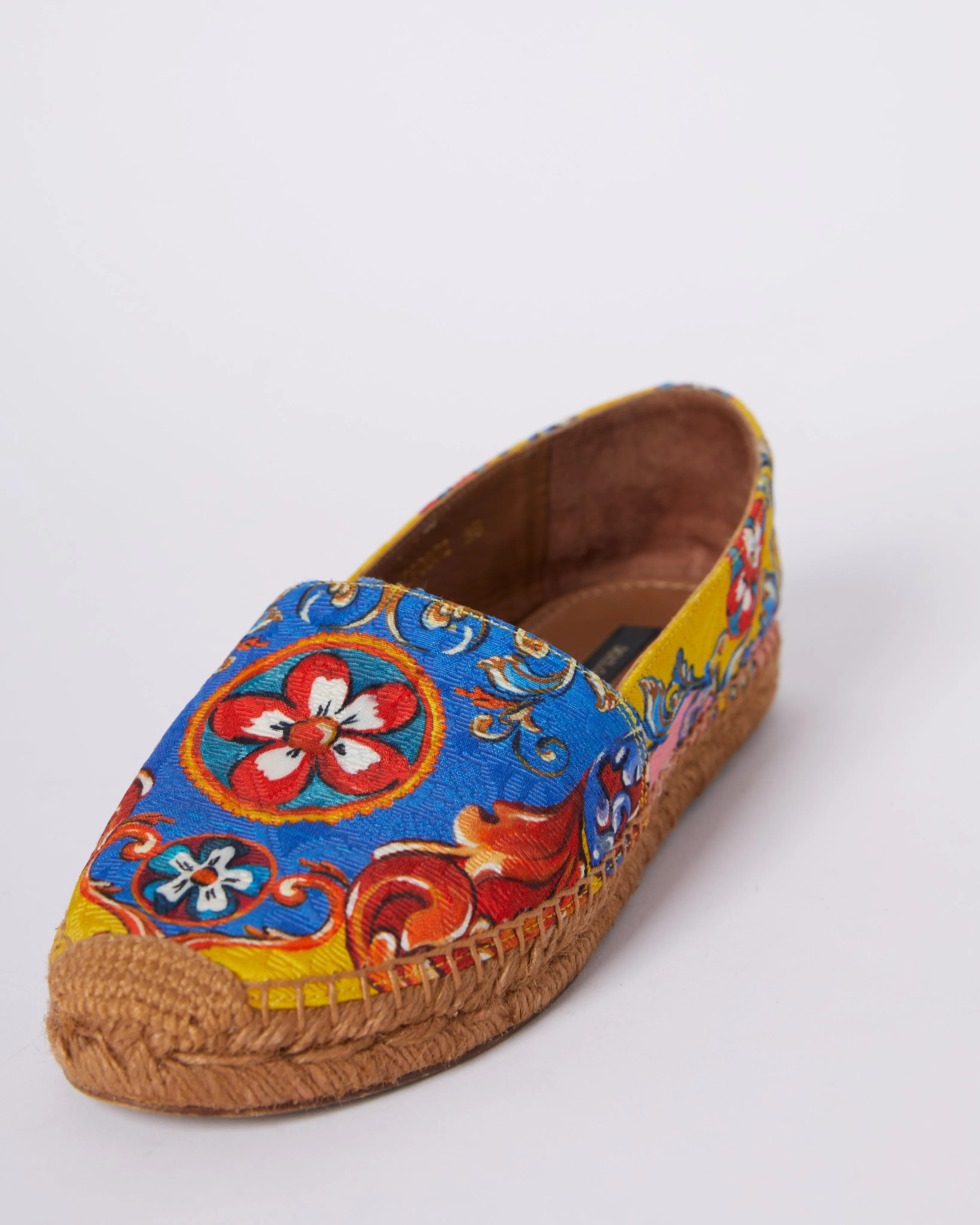 Dolce & Gabbana Multicolour Brocade Fabric Espadrille