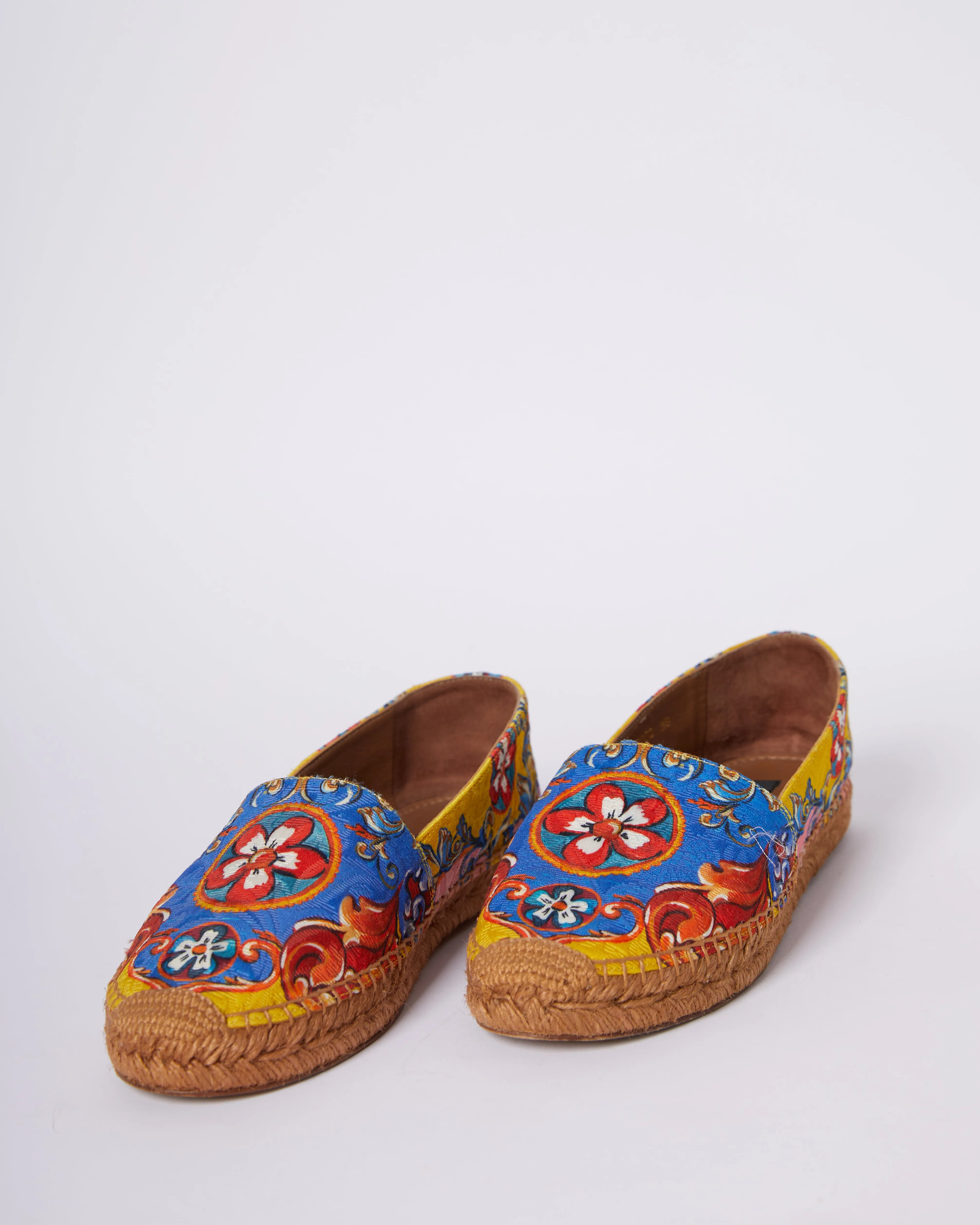 Dolce & Gabbana Multicolour Brocade Fabric Espadrille