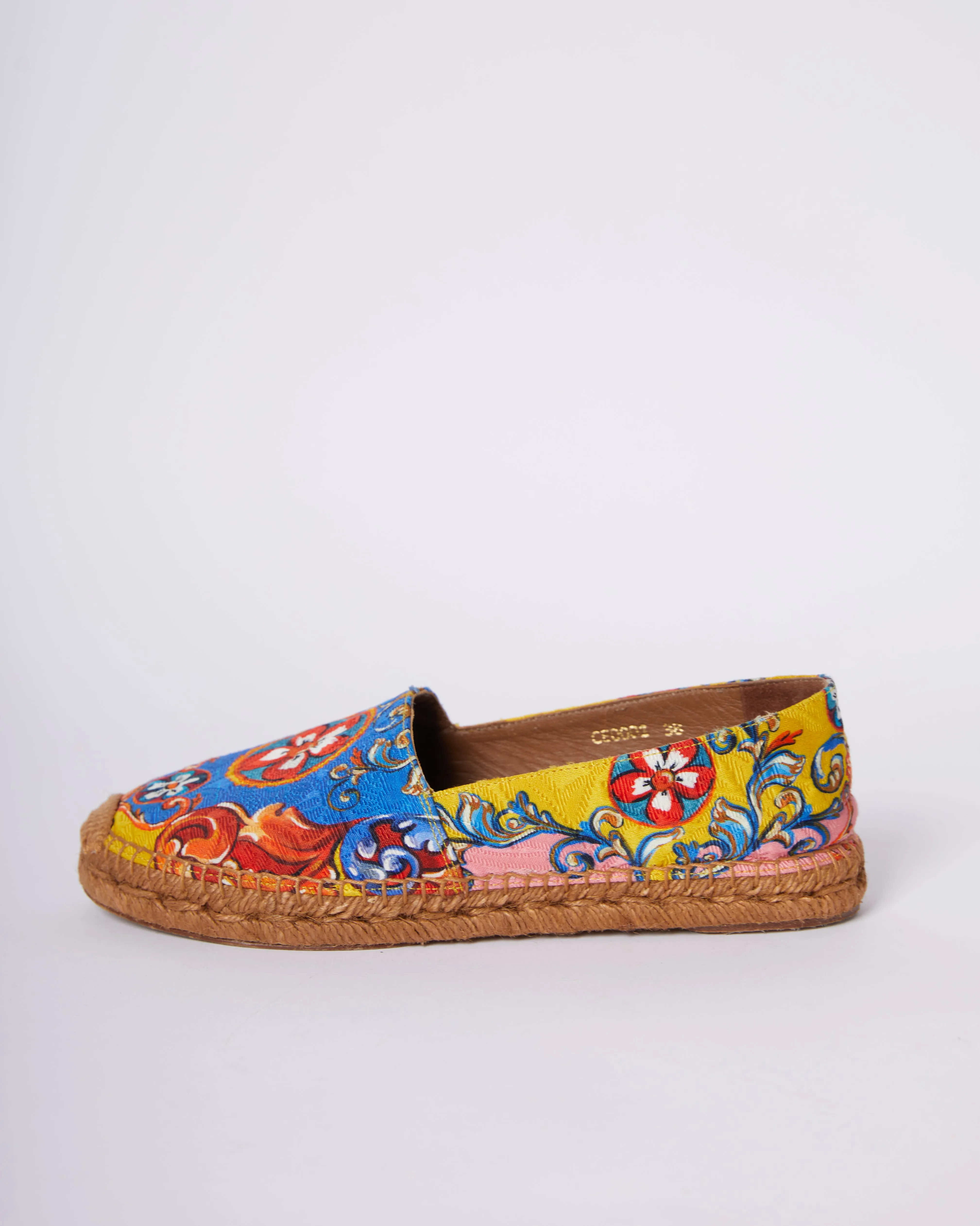 Dolce & Gabbana Multicolour Brocade Fabric Espadrille