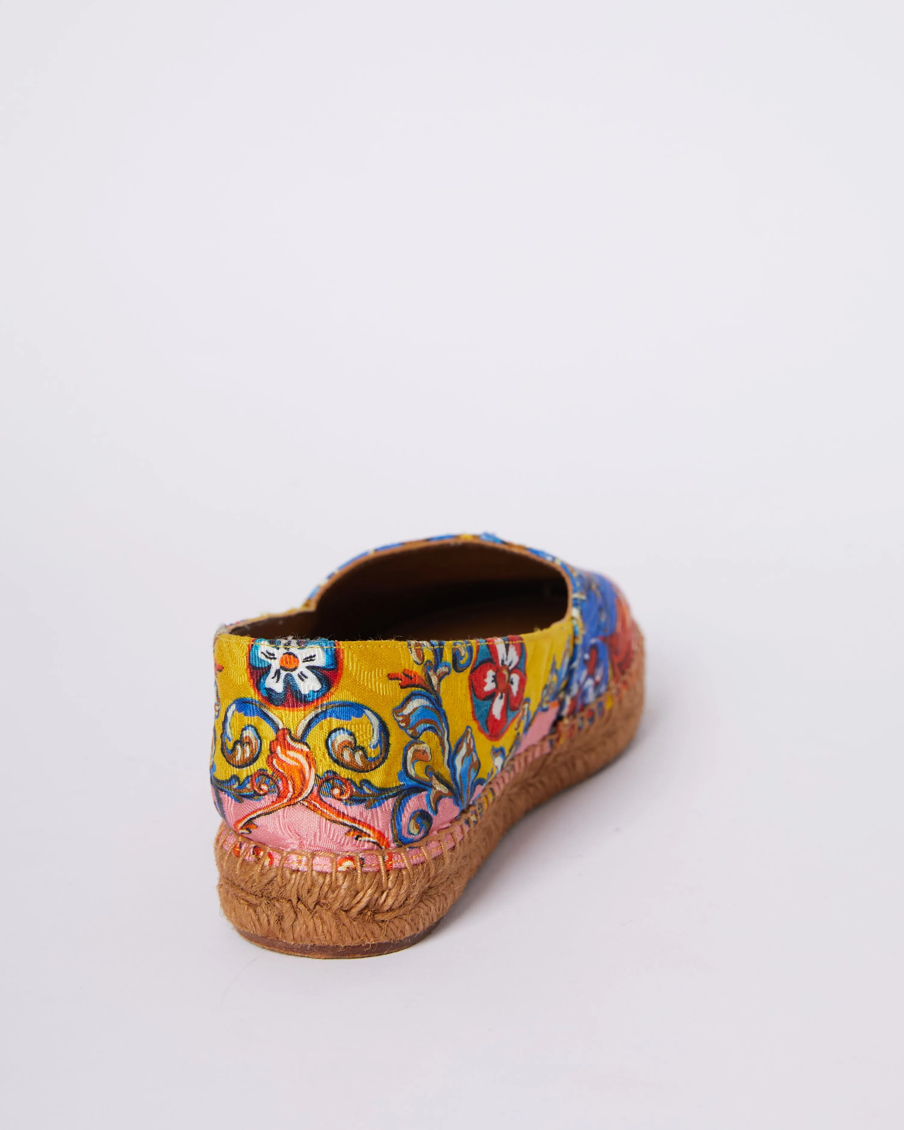 Dolce & Gabbana Multicolour Brocade Fabric Espadrille