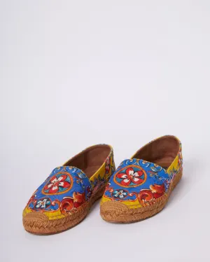 Dolce & Gabbana Multicolour Brocade Fabric Espadrille