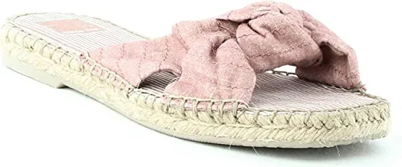 Dolce Vita Women's Benicia Slide Sandal, Blush Linen, 6.5 M US