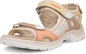 ECCO Women's Yucatan Sport Sandal, Multicolor Straw Nubuck, 4-4.5