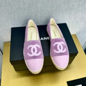 espadrilles Shipping guarantee CHANEL lilac purple Early bird pricing fabric calfskin