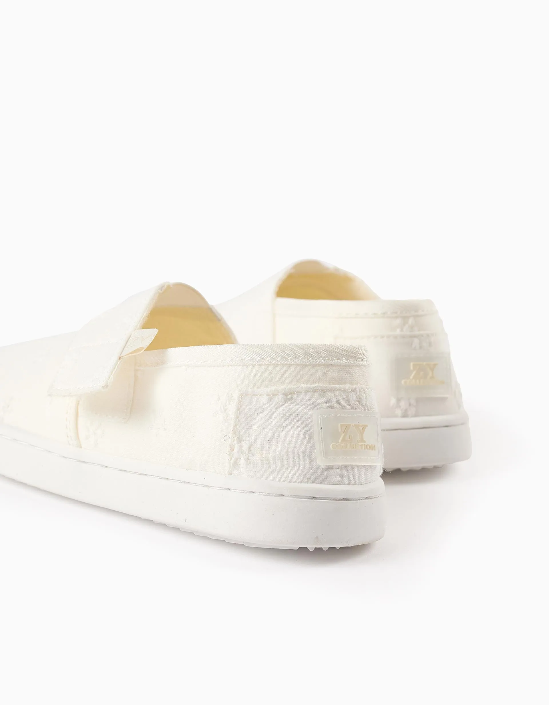 Espadrilles with Embroidery for Girls, White
