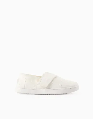 Espadrilles with Embroidery for Girls, White