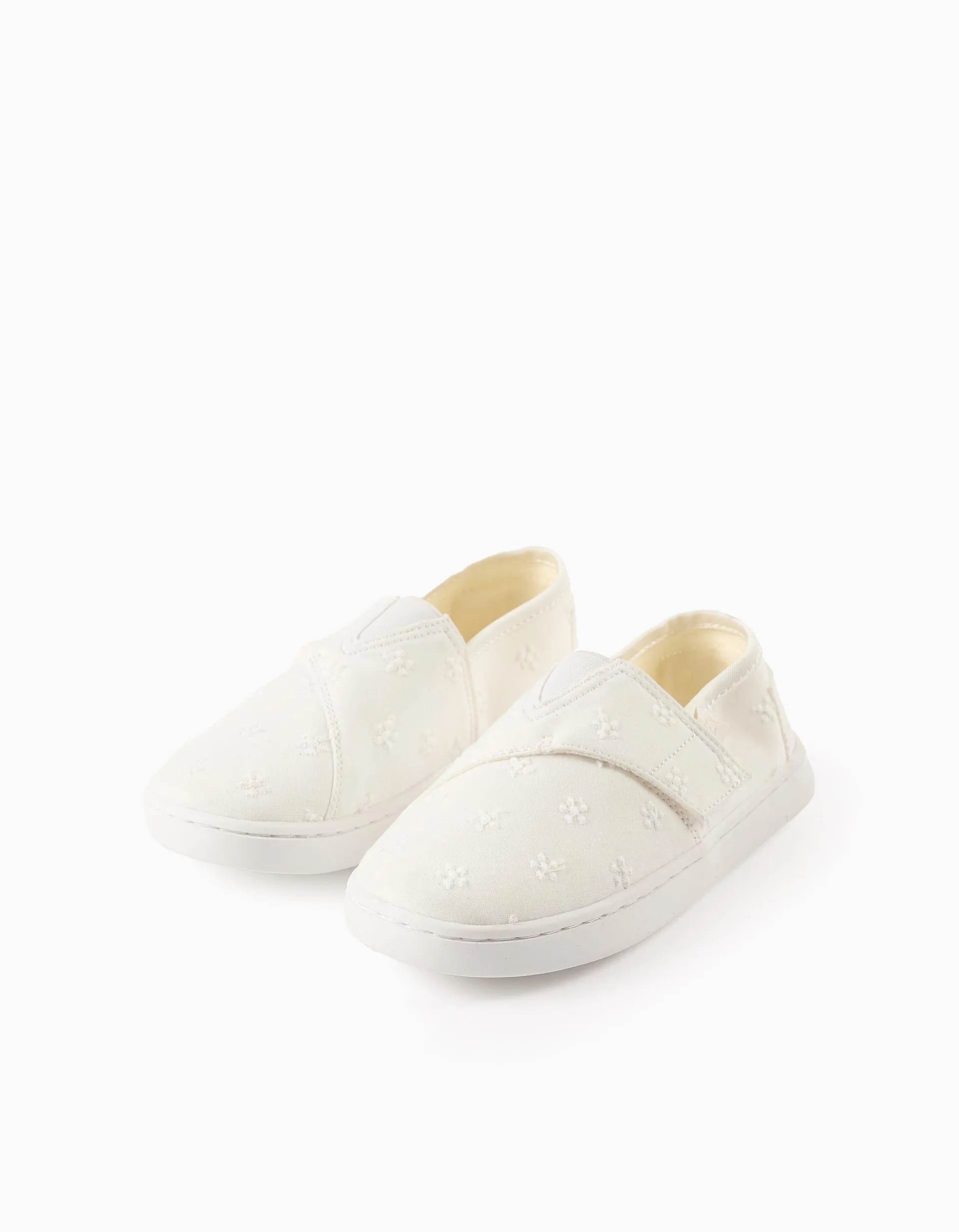 Espadrilles with Embroidery for Girls, White