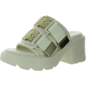 FLASH PLATFORM Womens Slip On Open Toe Mule Sandals