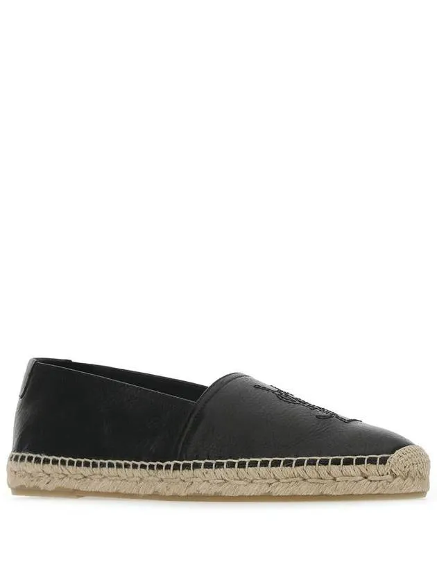 Friendly service Saint Black Monogram Laurent Leather Feature-rich Espadrilles