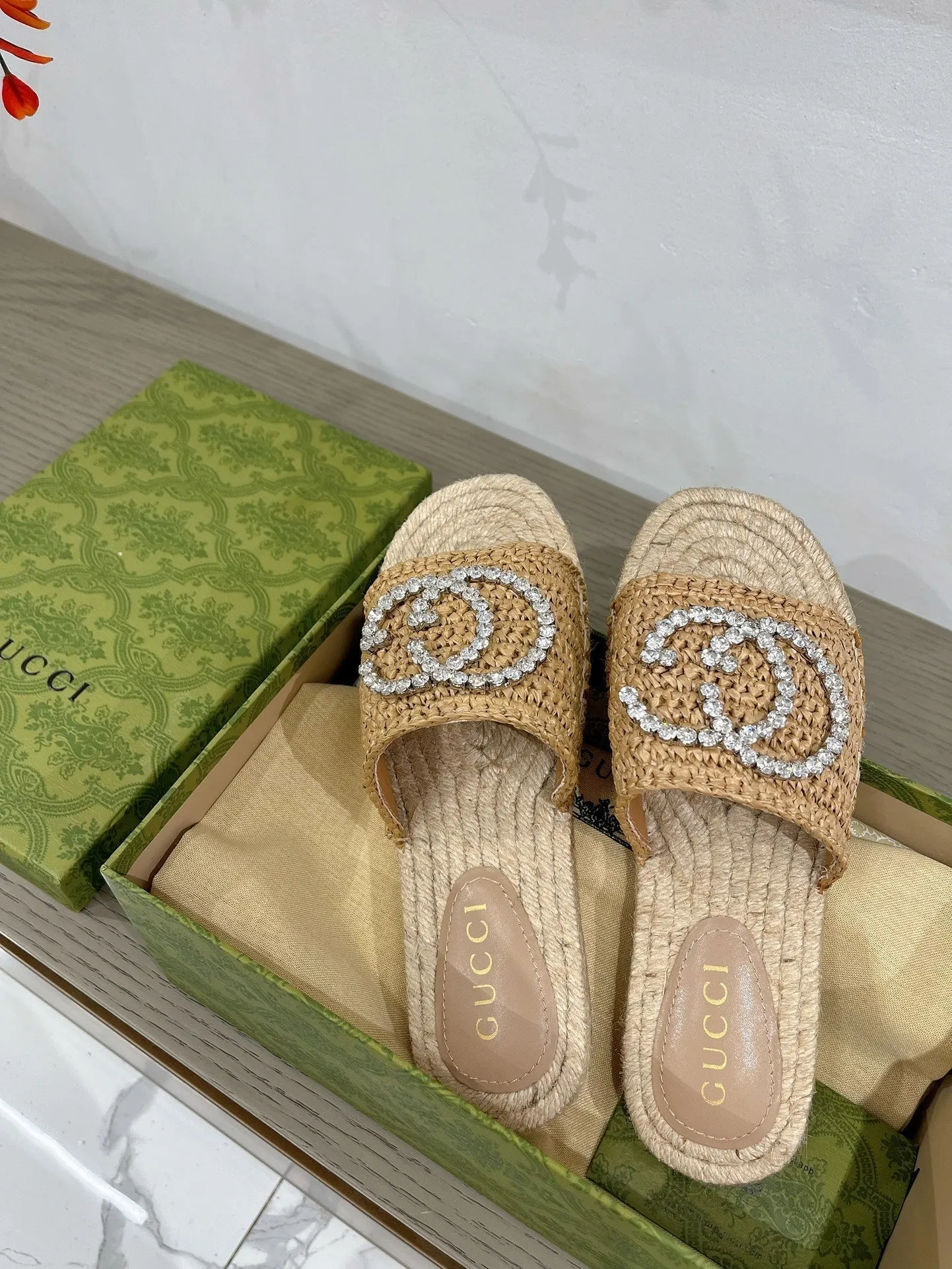 GG COPPER G ESPADRILLE FABRIC Worldwide availability Rave testimonials Gucci INTERLOCKING