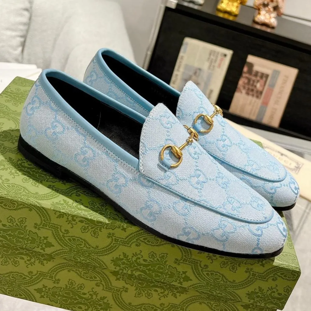 Gucci MEN'S WITH JACQUARD HORSEBIT IN MONOGRAM LOAFER FABRIC BLUE Cost-effective LIGHT Responsive