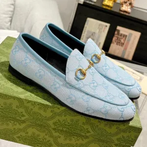 Gucci MEN'S WITH JACQUARD HORSEBIT IN MONOGRAM LOAFER FABRIC BLUE Cost-effective LIGHT Responsive