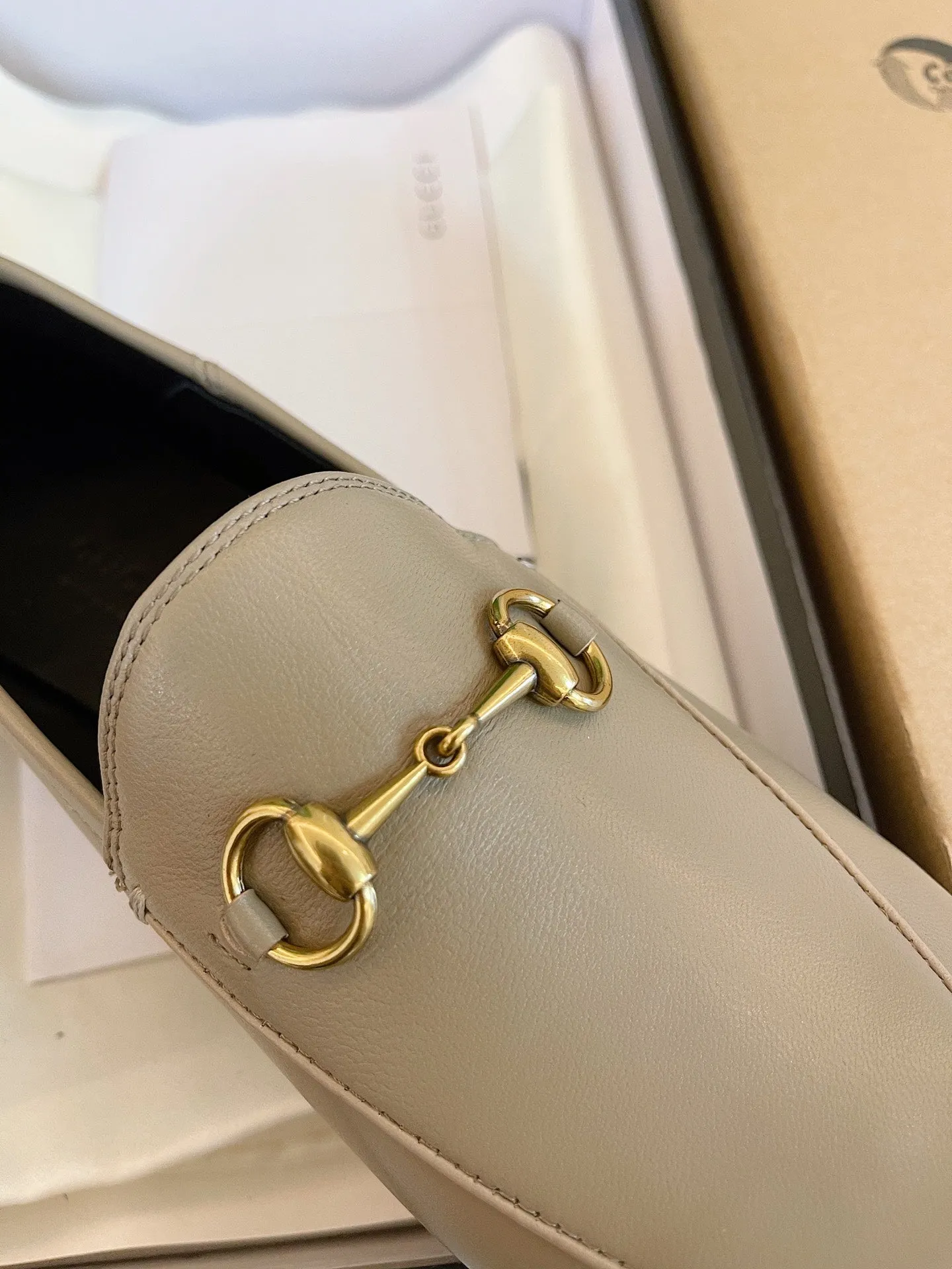 Gucci Sale ends today Trustworthy service BEIGE GG LOAFERS MULES