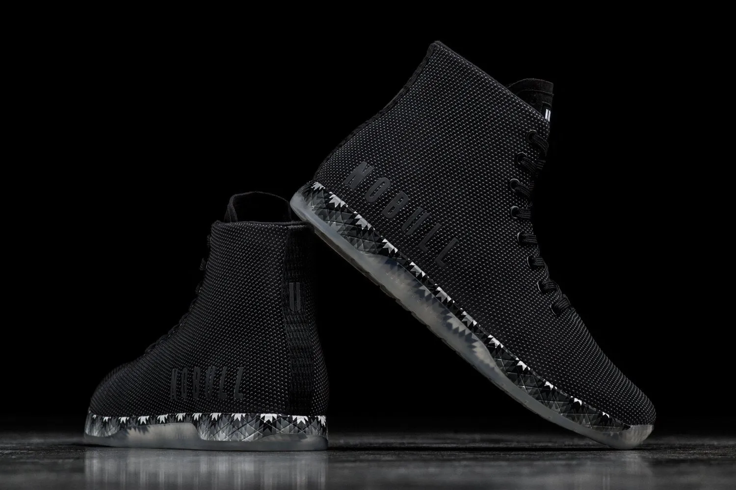 HIGH-TOP BLACK PATCHWORK TRAINER (MEN'S)