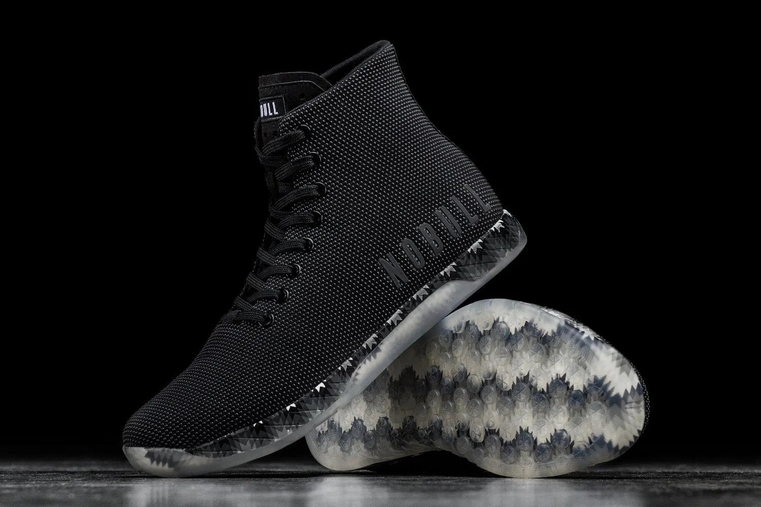 HIGH-TOP BLACK PATCHWORK TRAINER (MEN'S)