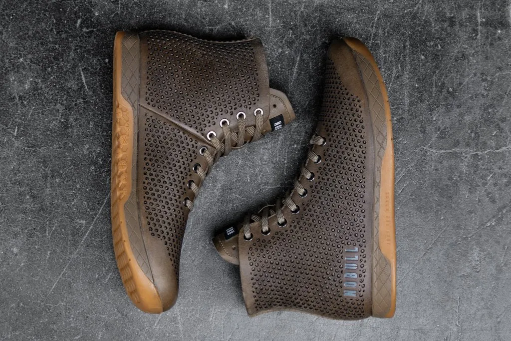 HIGH-TOP SAND LEATHER TRAINER (WOMEN'S)