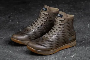 HIGH-TOP SAND LEATHER TRAINER (WOMEN'S)