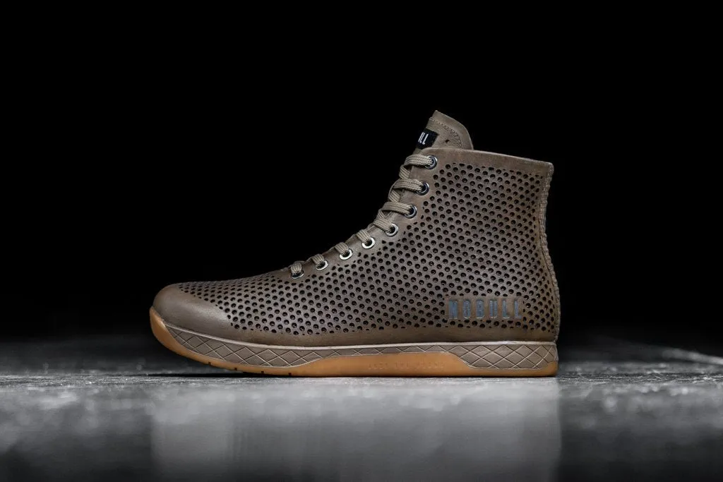HIGH-TOP SAND LEATHER TRAINER (WOMEN'S)