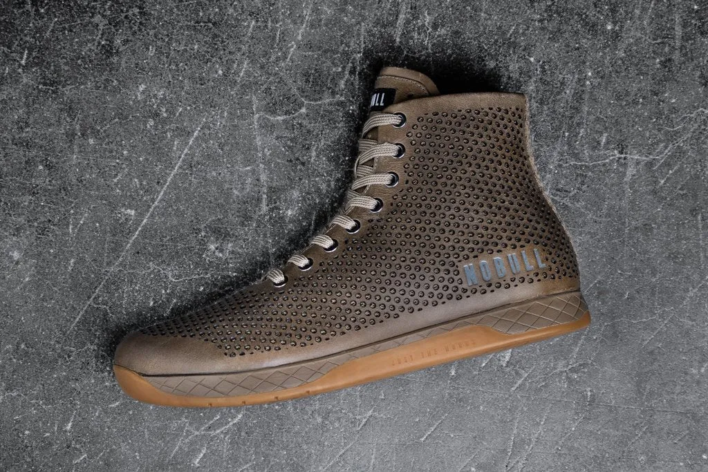 HIGH-TOP SAND LEATHER TRAINER (WOMEN'S)