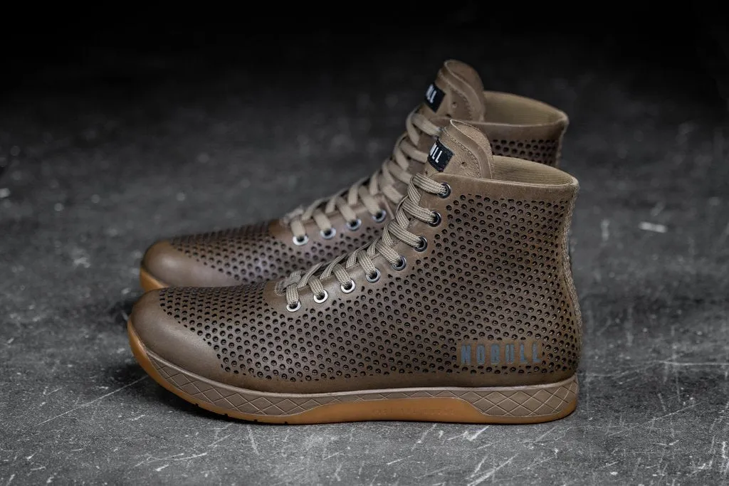 HIGH-TOP SAND LEATHER TRAINER (WOMEN'S)