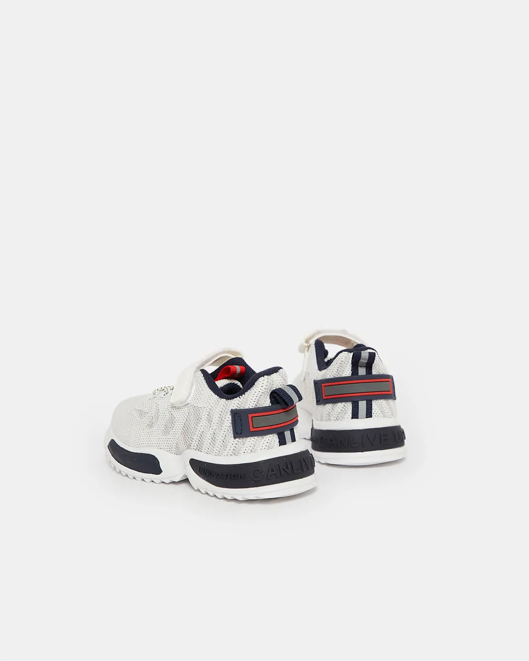 Infant Boys White Textured Trainer