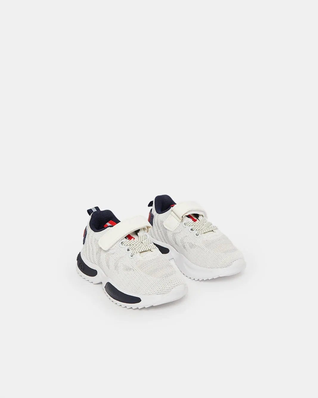 Infant Boys White Textured Trainer