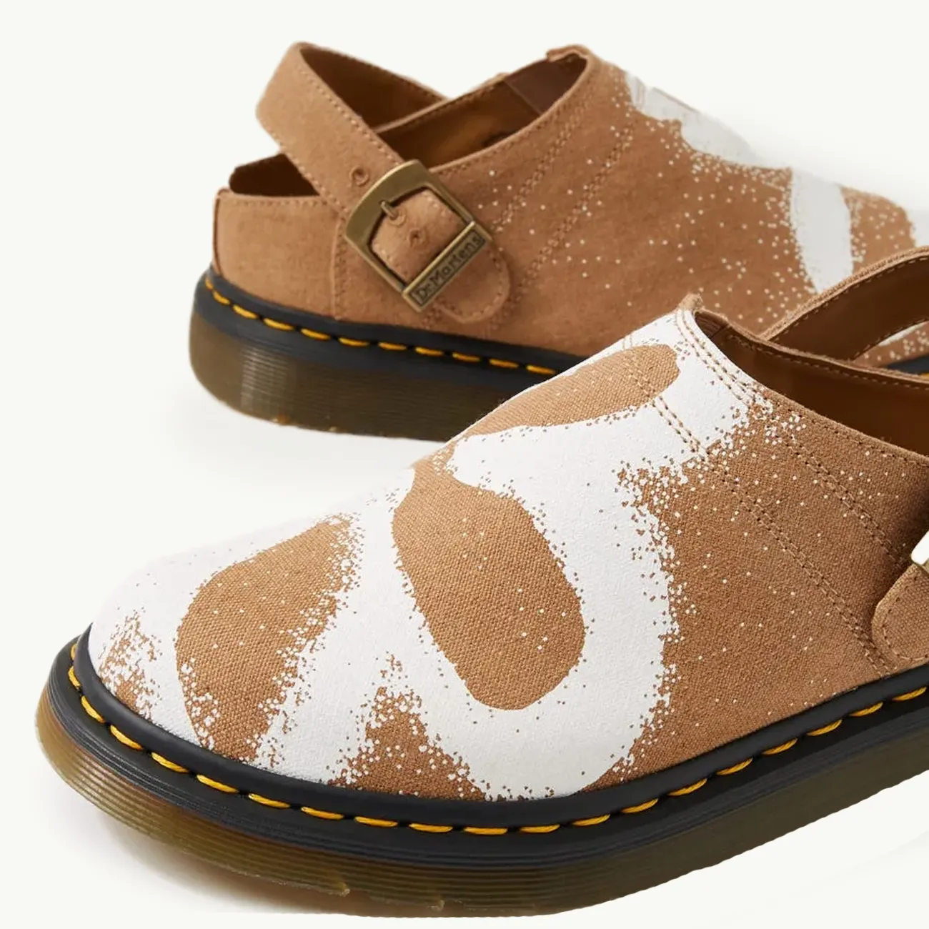 Isham Buckle Mule - Archive Floral/Hemp Canvas